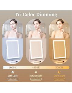 Espejo de Maquillaje Iluminado Kotdning 37.1x22.4cm 5X 2