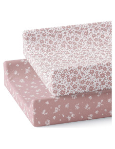 Funda de Cambiador Rosa Antiguo Sorrel + Fern - Algodón Orgánico