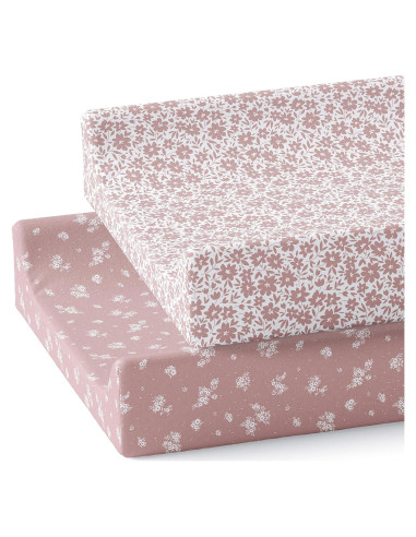 Funda de Cambiador Rosa Antiguo Sorrel + Fern - Algodón Orgánico