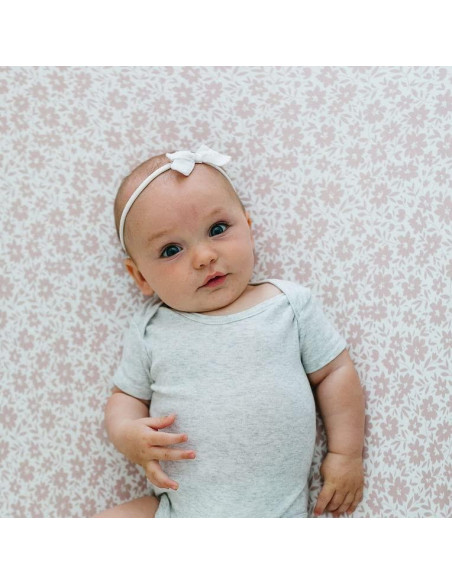 Funda de Cambiador Rosa Antiguo Sorrel + Fern - Algodón Orgánico Funda de Cambiador Rosa Antiguo Sorrel + Fern - Algodón Orgánico