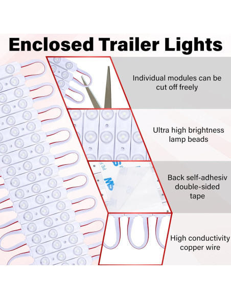Kit de Luces LED 12V Ecocstm para Furgonetas - 60 Módulos