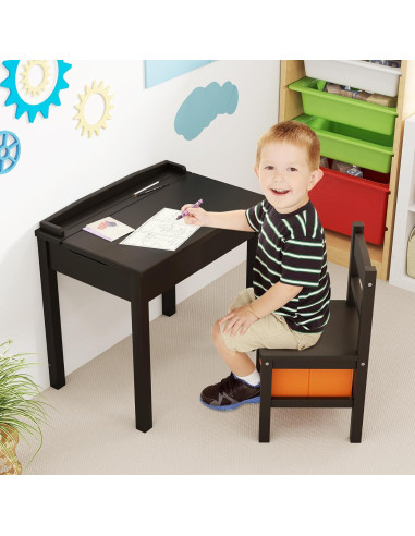 Conjunto de Mesa y Sillas para Niños Costzon - Madera Marrón