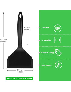 Espátulas de Silicona Shappy 2 Pcs Antiadherentes 26x12 cm 2