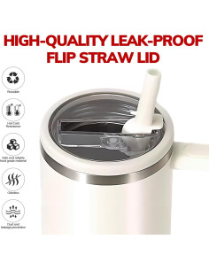 Tapa de Popote XPMY para Vaso Stanley 40 Oz Reutilizable 2 Pzs 2