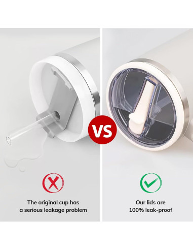 Tapa de Popote XPMY para Vaso Stanley 40 Oz Reutilizable 2 Pzs