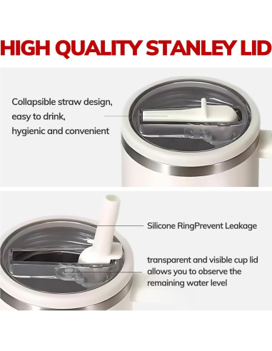 Tapa de Popote XPMY para Vaso Stanley 40 Oz Reutilizable 2 Pzs