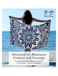 Toalla de Playa Brook + Bay Mandala 198x89cm Secado Rápido 2