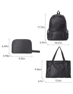 Mochila de Senderismo Plegable ZAYOKO 35L Resistente al Agua 2