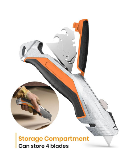 Cuchillo Utilitario Retráctil Bilivein - Cortador de Metal 17.5 cm Cuchillo Utilitario Retráctil Bilivein - Cortador de Metal 17.5 cm