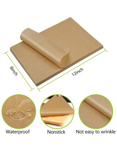 Papel Pergamino No Blanqueado QYH 100 Hojas 20x30 cm 2