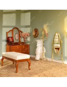 Muebles Miniatura iLAND 1:12 Perchero y Espejo Dorado 2