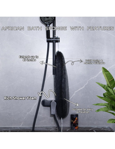 Esponja de Red Africana SubSahara - Exfoliante Suave 114 cm