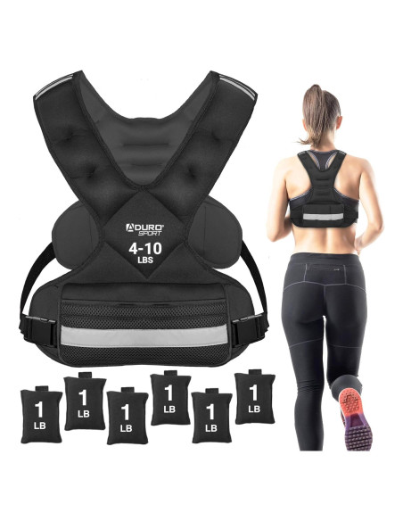 Chaleco con peso ajustable Aduro Sport 1.81-4.53kg para entrenamiento