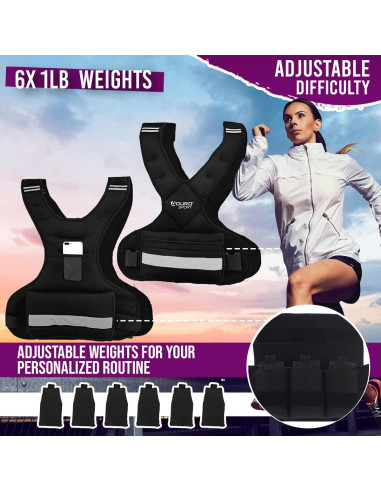 Chaleco con peso ajustable Aduro Sport 1.81-4.53kg para entrenamiento