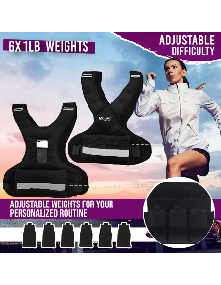 Chaleco con peso ajustable Aduro Sport 1.81-4.53kg para entrenamiento