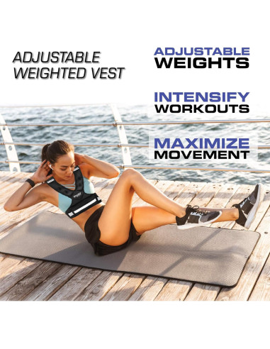 Chaleco con peso ajustable Aduro Sport 1.81-4.53kg para entrenamiento