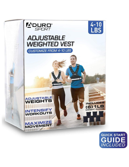 Chaleco con peso ajustable Aduro Sport 1.81-4.53kg para entrenamiento