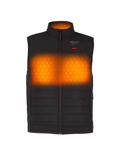 Chaleco Calentado Milwaukee M12 Negro Talla M Aislado