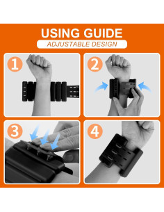 Set de 2 Pesas de Muñeca 0.45 kg YSHUFJOI Ajustables para Mujeres 2