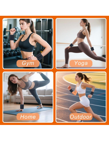 Set de 2 Pesas de Muñeca 0.45 kg YSHUFJOI Ajustables para Mujeres