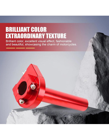 Agarre Acelerador Motocicleta Nowkont 22 mm Rojo CNC