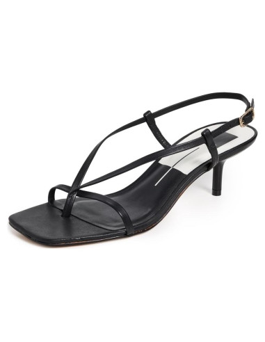 Sandalia de Tacón Bajo Dolce Vita Laury Cuero Negro 5.08 cm