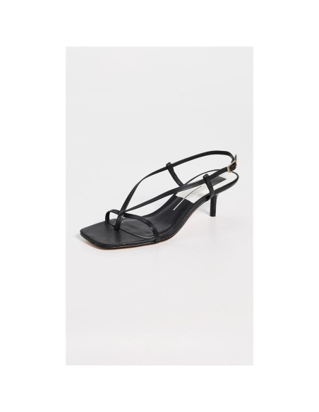Sandalia de Tacón Bajo Dolce Vita Laury Cuero Negro 5.08 cm