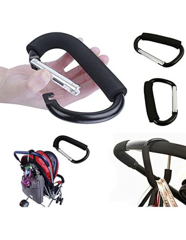 Soporte de Bolsa de Compras Magnoloran 4 Ganchos Aluminio Negro/Azul