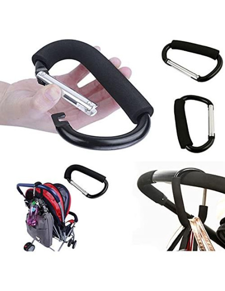 Soporte de Bolsa de Compras Magnoloran 4 Ganchos Aluminio Negro/Azul