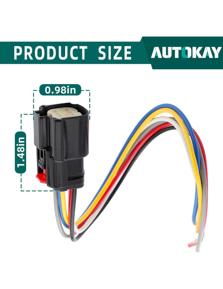 Conector de Cámara de Puerta Trasera AUTOKAY 30cm para Chevrolet y GMC 2014-2015