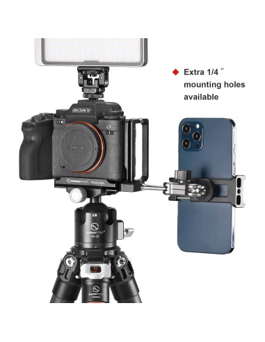 Soporte en L Sunwayfoto para cámaras ILCE-1 a7S3 a7R4
