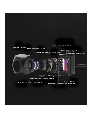 Cámara de Respaldo AHD DATTON 720P Gran Ángulo IP68