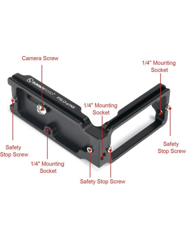 Soporte en L Sunwayfoto para cámaras ILCE-1 a7S3 a7R4