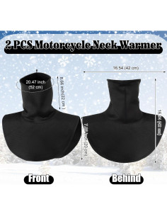 Calentador de Cuello JaGely 2 Pcs para Motocicleta Negro 2
