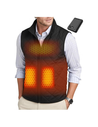 Chaleco Térmico Wulcea para Hombres 7.4V 14000mAh Negro