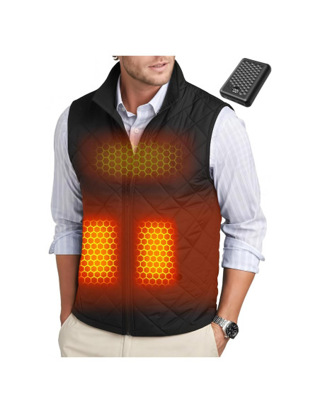 Chaleco Térmico Wulcea para Hombres 7.4V 14000mAh Negro