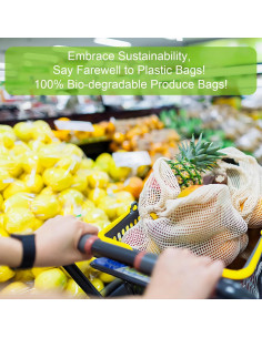 Bolsas de Compras Reutilizables KerKoor - 9 Paquetes Algodón 2