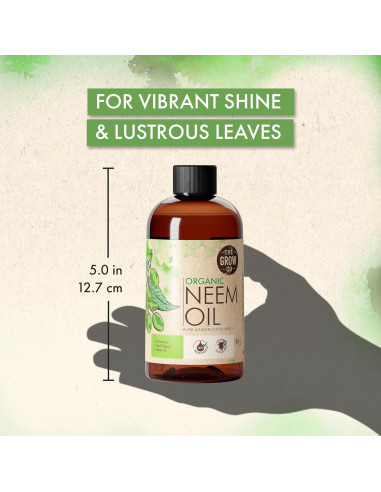 Aceite de Neem Orgánico Puro El Grow Co - 226.8 ml Spray Brillo