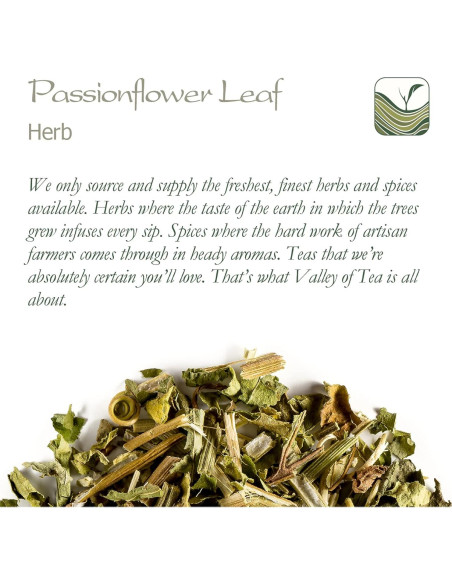 Té de Flor de Pasión Orgánico Valley of Tea 199g - Calmante