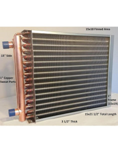 Intercambiador de Calor Agua a Aire BadgerPipe 15x18 con Kit 2