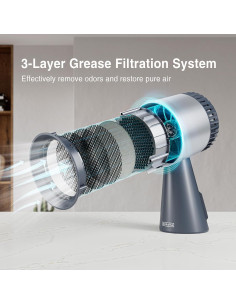 Campana Extractora Portátil Empava 3 Velocidades 24W Gris 2