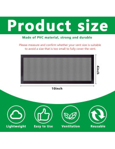Cubierta de Ventilación DECOHS 8 Piezas 10.16 x 25.4 cm PVC 2