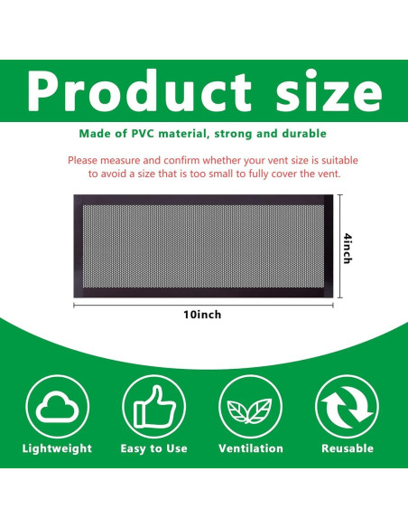 Cubierta de Ventilación DECOHS 8 Piezas 10.16 x 25.4 cm PVC