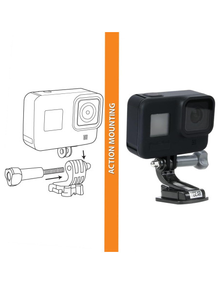 Soporte Adhesivo para Cámara de Acción USA Gear - 4 Piezas - Resistente al Agua