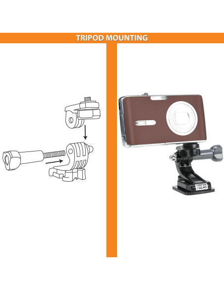 Soporte Adhesivo para Cámara de Acción USA Gear - 4 Piezas - Resistente al Agua