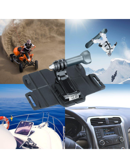 Soporte Adhesivo para Cámara de Acción USA Gear - 4 Piezas - Resistente al Agua