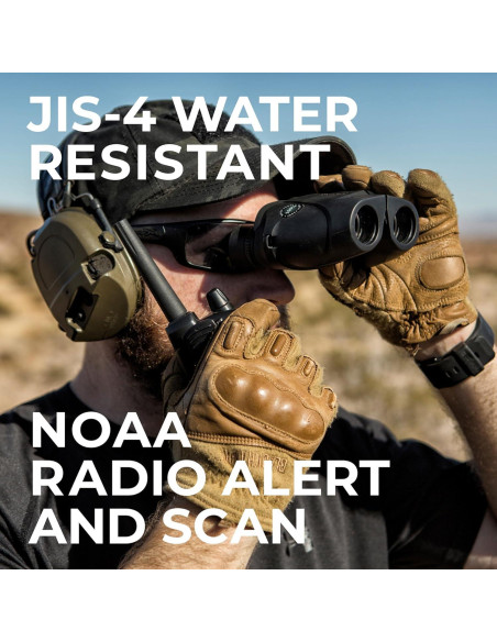 Walkie Talkie GMRS Midland GXT1000 con 4 Baterías y Alerta NOAA