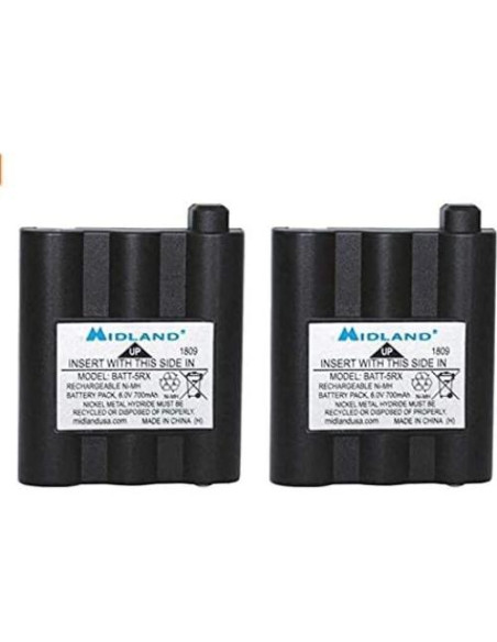 Walkie Talkie GMRS Midland GXT1000 con 4 Baterías y Alerta NOAA