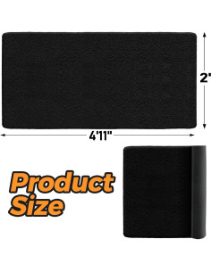 Alfombra Antideslizante TOHONFOO para Chimenea 150x61cm Negra 2