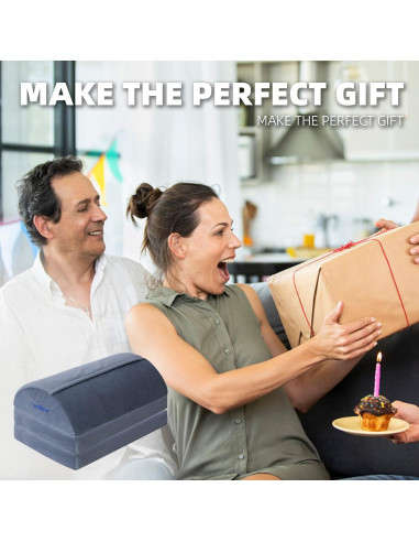 Reposapiés ergonómico Bejibear gris ajustable 2 alturas